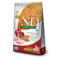 FARMINA N&D ANCESTRAL GRAIN CANINE CHICKEN & POMEGRANATE SENIOR MINI 2.5KG